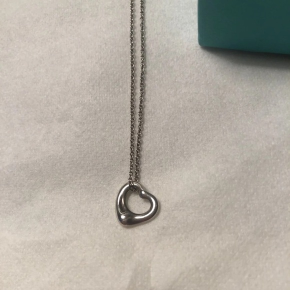 Tiffany & Co. silver open heart necklace - Picture 3 of 4